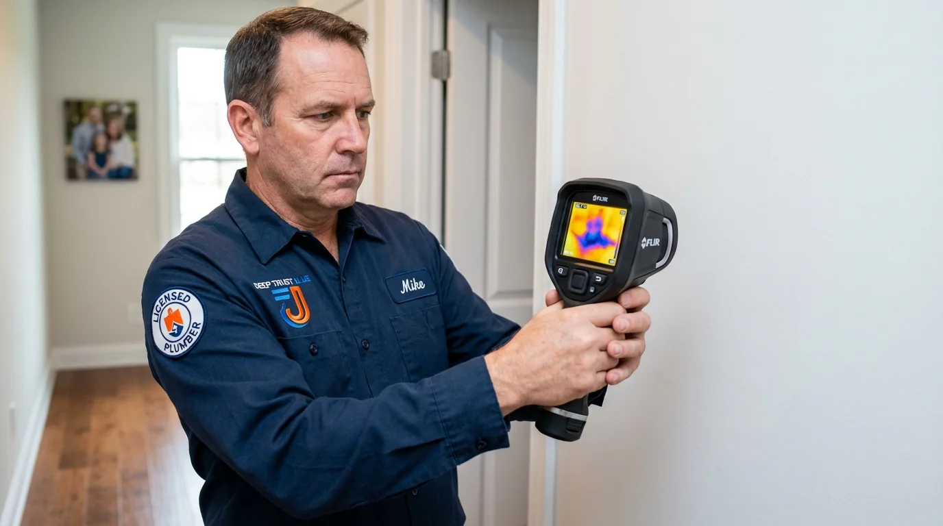 Thermal imaging leak detection by Johns Plumbing LLC in Houlton